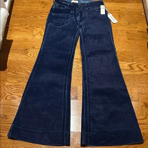 Dark Blue Flared Jeans Pilcro - Picture 7 of 11